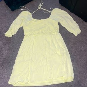Neon yellow boho dress